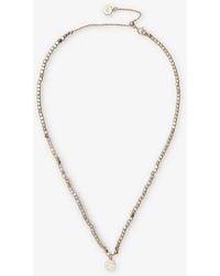 The White Company - Matte Beaded -plated Brass Pendant Necklace - Lyst