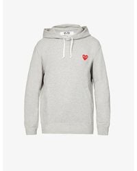 COMME DES GARÇONS PLAY - Logo-Embroidered Regular-Fit Cotton-Jersey Hoody - Lyst