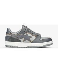A Bathing Ape - Bape Sk8 Sta #3 M2 Leather Low-top Trainers - Lyst