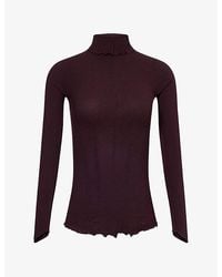 Marc Le Bihan - Corset Stretch High-Neck Stretch-Knit Top - Lyst