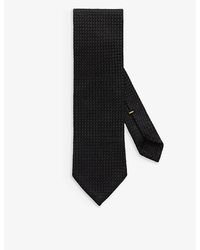 Eton - Textured Woven Silk Tie - Lyst