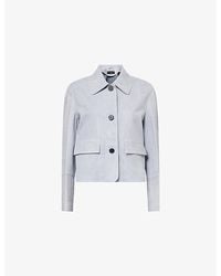 Arma - Fem Flap-Pocket Suede Jacket - Lyst
