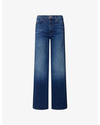 Mother - The Hustler Roller Sneak Flared Stretch-Denim Blend Jeans - Lyst