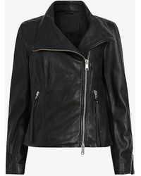 AllSaints - Ellis Leather Jacket - Lyst