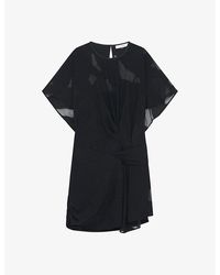 IRO - Seona Round-neck Slim-fit Woven Mini Dress - Lyst