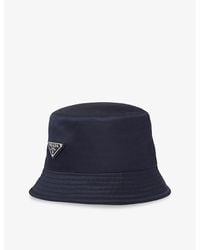Prada - Logo-plaque Recycled-nylon Bucket Hat - Lyst