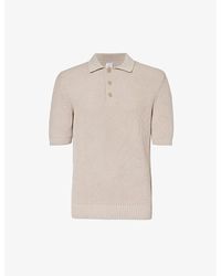 Eleventy - Ribbed-trim Regular-fit Cotton-knit Polo Shirt - Lyst