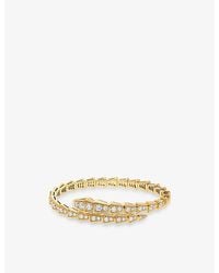 BVLGARI - Serpenti Viper 18Ct- And 2.76Ct Pavé Diamond Bracelet - Lyst
