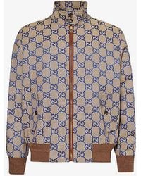 Gucci - Monogram-pattern Relaxed-fit Cotton-blend Jacket - Lyst