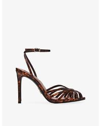 Steve Madden - Mizuna Faux-Leather Heeled Sandals - Lyst