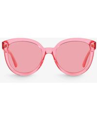 Gucci - 80s Monocolor Round Sunglasses - Lyst