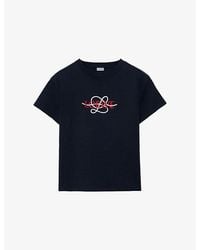Loewe - Embroidered-Logo Cotton T-Shirt - Lyst