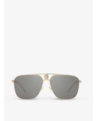 Versace - Ve2238 Aviator-frame Glass And Metal Sunglasses - Lyst