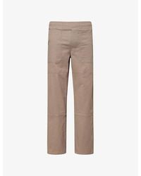 Arne - Straight-Leg Worker Cotton-Blend Trousers - Lyst