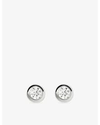 Missoma - Classic Stone 18Ct Vermeil And Cubic Zirconia Stud Earrings - Lyst