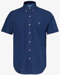 Polo Ralph Lauren - Logo-embroidered Custom-fit Short-sleeve Cotton Shirt - Lyst