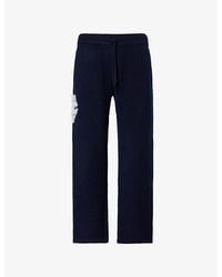The Couture Club - Monogram Emblem Wide-Leg Knitted Jogging Bottoms - Lyst