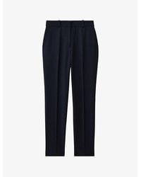 Reiss - Gabi Slip-Pocket Slim-Leg Mid-Rise Woven Trousers - Lyst