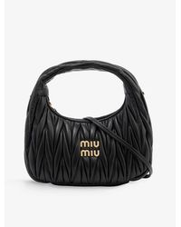 Miu Miu - Matelassé Small Leather Hobo Bag - Lyst
