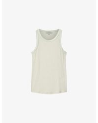 AllSaints - Rina Round-Neck Sleeveless Stretch-Woven Tank - Lyst
