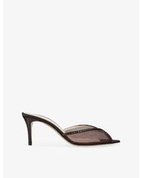 Andrea Wazen - Katy 75 Mesh Heeled Mules - Lyst
