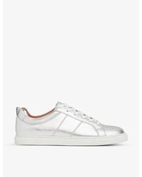 Whistles - Koki Metallic-Leather Low-Top Trainer - Lyst