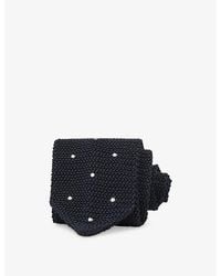 Reiss - Punto Spot Knitted Silk Tie - Lyst