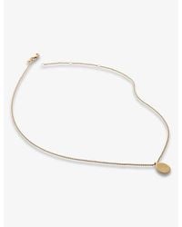 Monica Vinader - Mv Siren Petal 18Ct-Plated Vermeil And Sterling Chain Necklace - Lyst