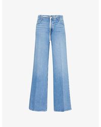 PAIGE - Zoey 31' Wide-leg Mid-rise Jeans - Lyst