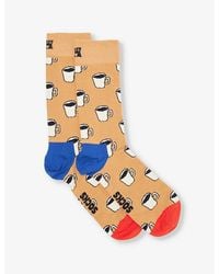 Happy Socks - 1-Pack Coffee Cup Branded Cotton-Blend Socks - Lyst