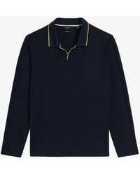 Ted Baker - Maste Open-collar Knitted Polo Shirt - Lyst