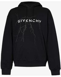 Givenchy - Graphic-print Boxy-fit Cotton-jersey Hoody - Lyst