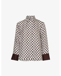 Max Mara - Procida Abstract-pattern Relaxed-fit Silk Shirt - Lyst