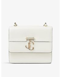 Jimmy Choo - Avenue Quad Extra-small Pearl-embellished Strap Leather Cross-body Bag - Lyst