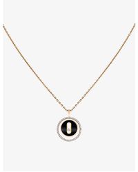 Messika - Lucky Move Small 18ct Rose-gold, 0.20ct Brilliant-cut Diamond And Onyx Pendant Necklace - Lyst