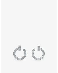Tiffany & Co. - Tiffany T T1 18Ct- And 0.48Ct Brilliant-Cut Diamond Earrings - Lyst