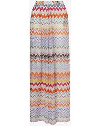 Missoni - Abstract-pattern Wide-leg Mid-rise Knitted Trousers - Lyst