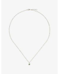 Missoma - Fine May Birthstone 18Ct And Emerald Pendant Necklace - Lyst
