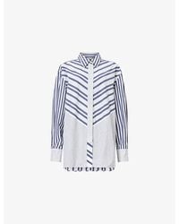 AllSaints - Shannon Striped Cotton Shirt - Lyst