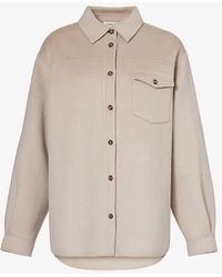 Anine Bing - Sloan Relaxed-fit Wool And Cashmere-blend Shirt - Lyst