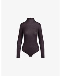 Skims - Sheer Modal Long-Sleeve Jersey Bodysuit - Lyst