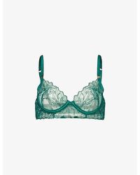 Bluebella - Astra Floral-embroidered Mesh Bra - Lyst