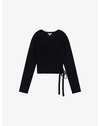 OMNES - Soleil Knitted Wrap Top - Lyst