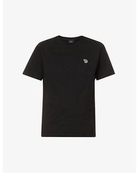 Paul Smith - Zebra-Embroidered Crewneck Cotton T-Shirt - Lyst