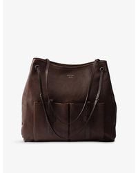 Prada - Route Extra-Large Leather Top-Handle Bag - Lyst