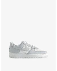 Nike - Air Force 1 Suede And Mesh Trainers - Lyst