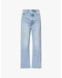 TOTEME - Twisted-Seam Straight-Leg Denim Jeans - Lyst