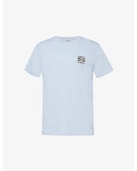 Loewe - Brand-embroidered Crewneck Cotton-jersey T-shirt X - Lyst