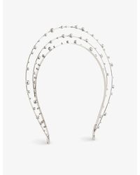 Lelet - Raisa Crystal-embellished Stainless-steel Headband - Lyst