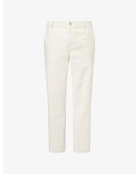 PAIGE - Eberton Straight-Leg Cotton Trousers - Lyst